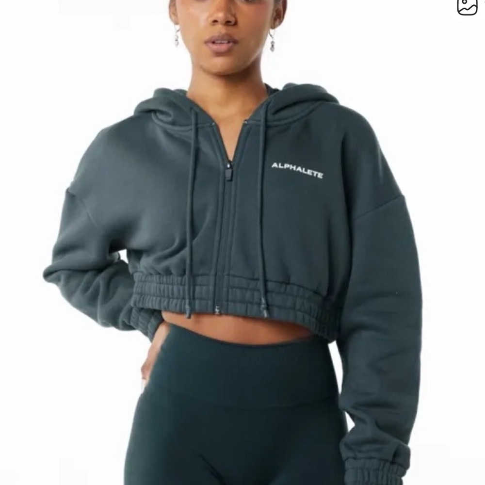 Alphalete Teal Zip-Up Hoodie XS